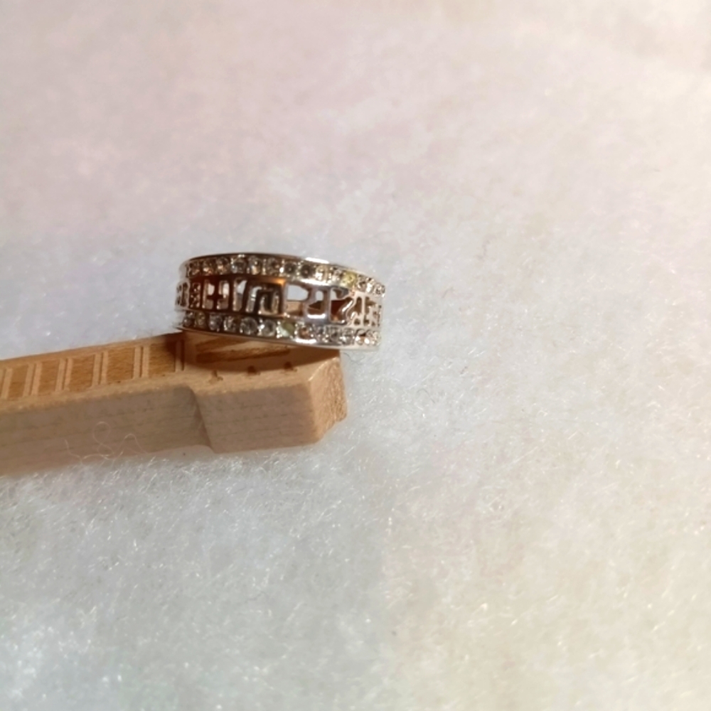 Y2K Sterling Silver Ring With Stones Size 7